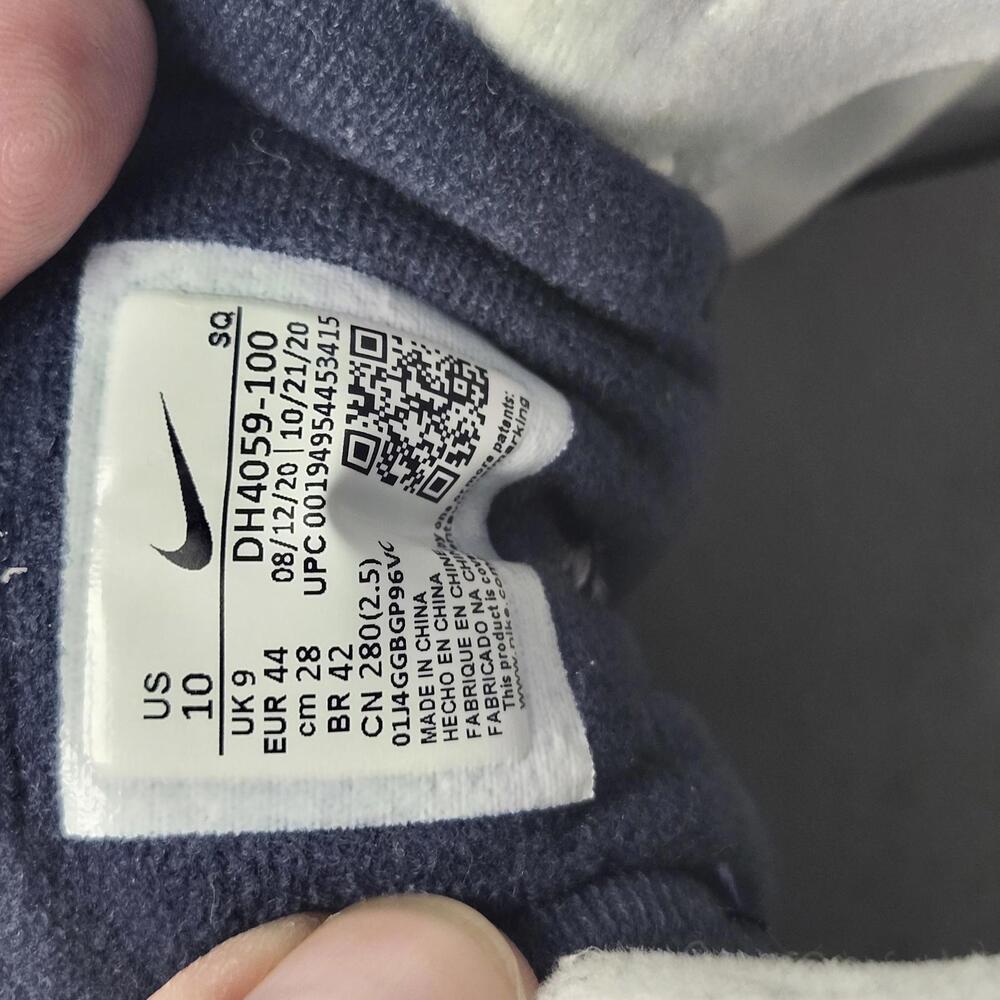 Nike Air Max 1 Men's Sneakers Size 10 White Gray Navy - Picture 9 of 9